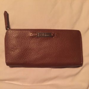 Colehaan large zip wallet. Unused. Brown.