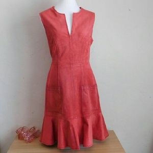 Faux-Suede Smooth Dress