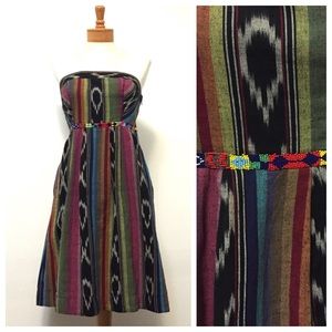 Anthro Ikat Strapless Dress by Edme and Esyllte