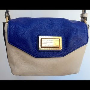 Marc by Marc Jacobs Cream & Blue Leather Crossbody
