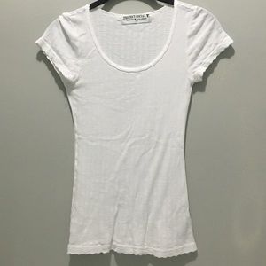 UO Project Social T white scoopneck shirt
