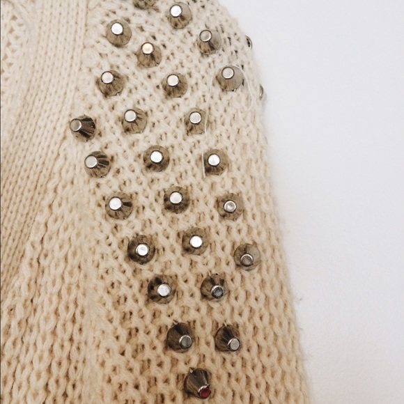 Spiked Beige Cardigan from Oxford Circus - Picture 2 of 3