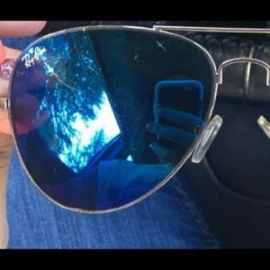 Blue lensed Ray-Ban