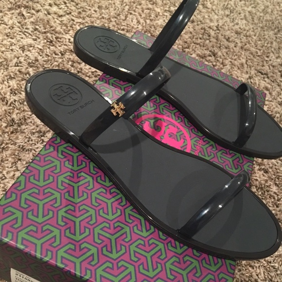 BRAND NEW Tory Burch Navy Jelly Slide