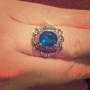 925 silver stamped boho tori burch inspired ring