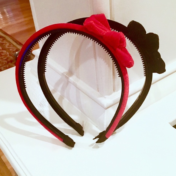 J. Crew Accessories - ❌SOLD❌J Crew Velvet Headbands with Bow (2)