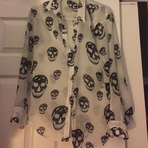 Sheer skull blouse Sheer skull blouse