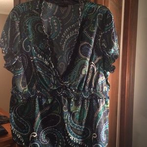 Macys brand size 24 silky paisley top