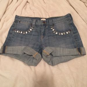 J.Crew Embellished Jean Shorts