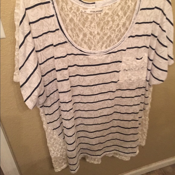 Maurice's White lace top