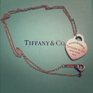Tiffany Small RTT Heart Necklace on 16" Chain