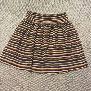 Old Navy Neutral Striped Midi Skirt