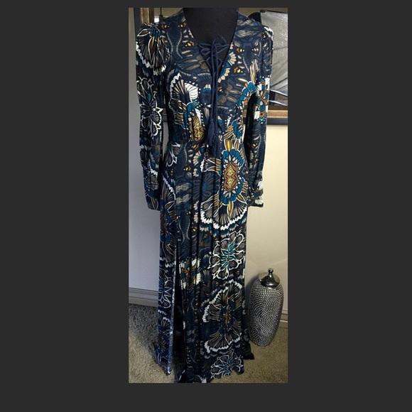 Long floral H&M Dress with front slits.