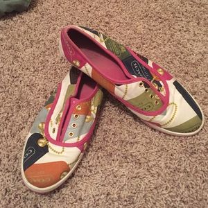 Colorful Coach Audrina Slip-On Loafers