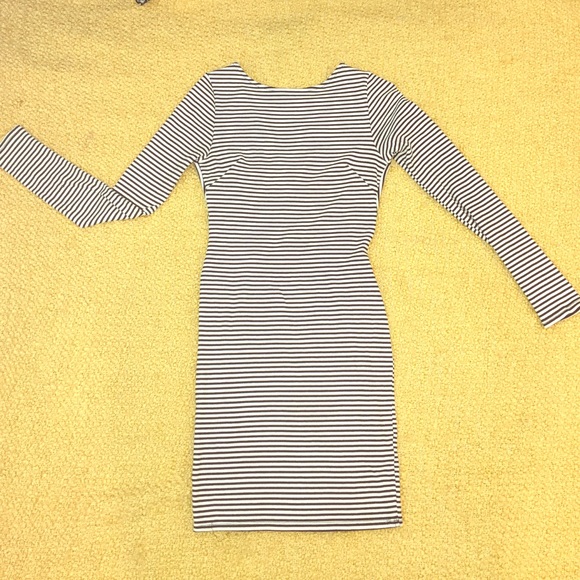 Long Sleeved Stripped Mini Dress - Picture 1 of 2