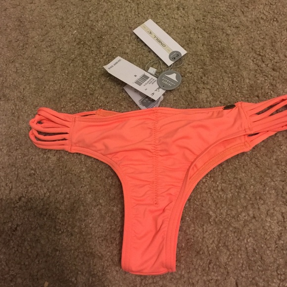 Neon orange bikini bottoms