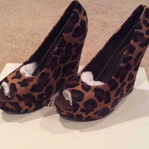 New in Box Leopard Hair Heels