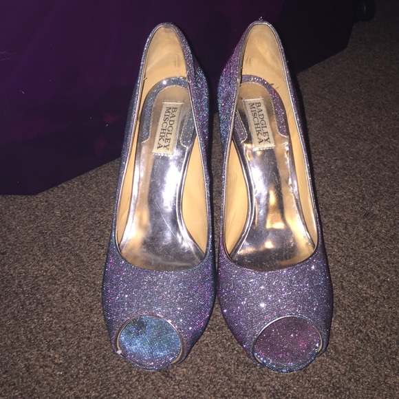 Badgley Mischka peek toe high heels