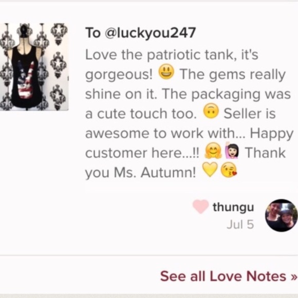 🍀 NWT! 🇺🇸✌🏻️ Gemmed Peace Sign Tank! - Picture 7 of 7