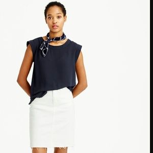 J crew sleeveless drapery top