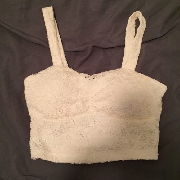 Charlotte Russe White Crop Top