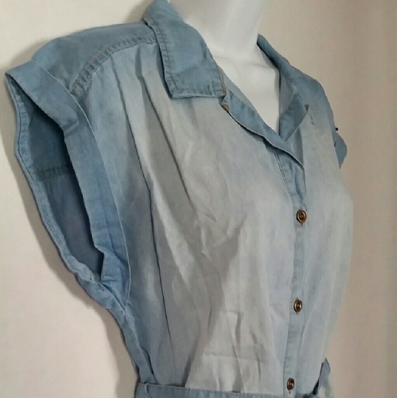 🔷SOLD🔷Chambray Shirt Dress - Picture 2 of 3