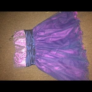 Blue and purple dress