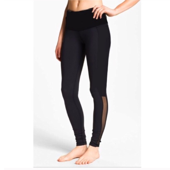 Pants - YOGA Mesh Panel High Waist Compression LEGGINGS