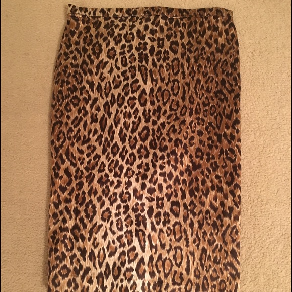 Cheetah Print Midi Skirt