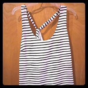 J Crew Factory Twisted - Back Dress: Striped NWT