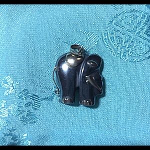 Hematite elephant pendant