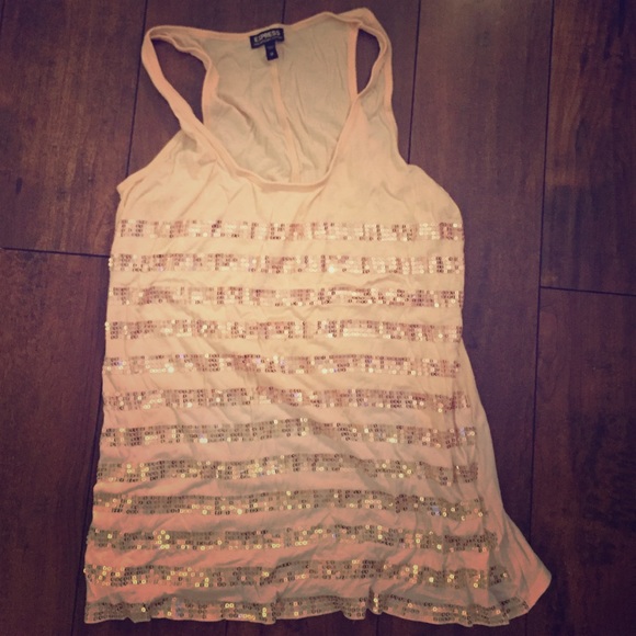 Express sequin top