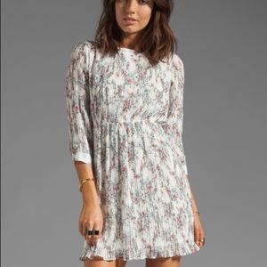 Anine Bing Floral Pleated Dress Small
