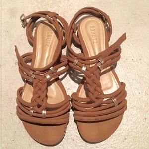 Schutz Woven Detail Sandals