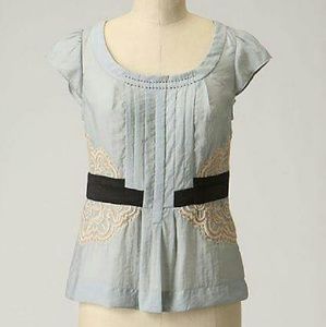 Anthropologie Cinched Medallions Blouse 6