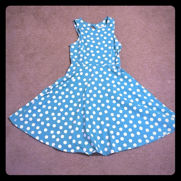 Fit and flare polka dot dress
