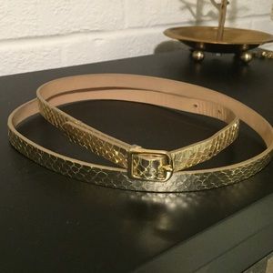 Jcrew gold embossed belt