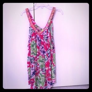 Free people long tank with flowers