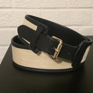 Jcrew leather and canvas belt