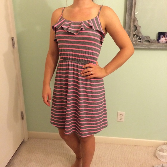 Pink striped dress
