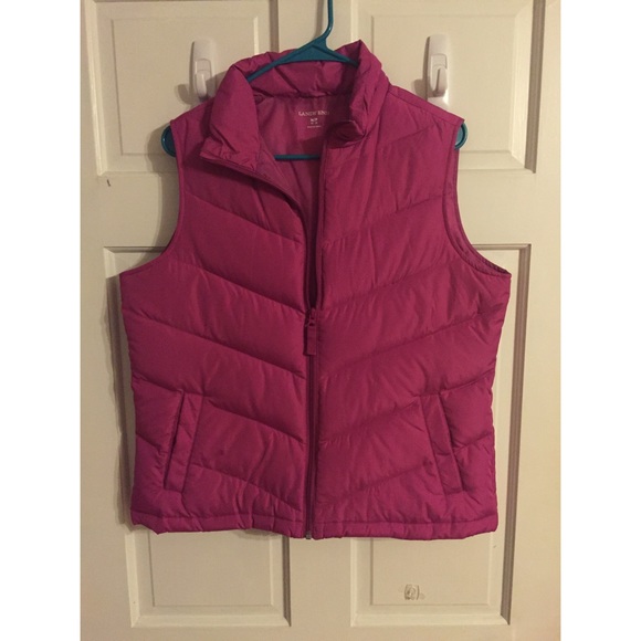 Lands' End pink vest