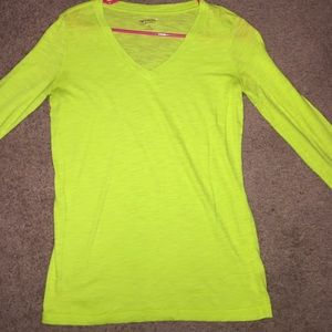 Long sleeve neon green shirt