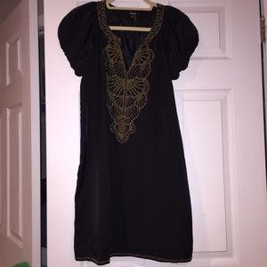 SALE 🎉 Black brand dress with gold beading detail
