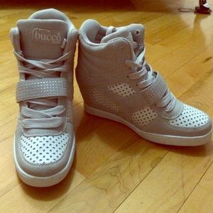 Bucco Capensis rhinestone white sneaker wedge