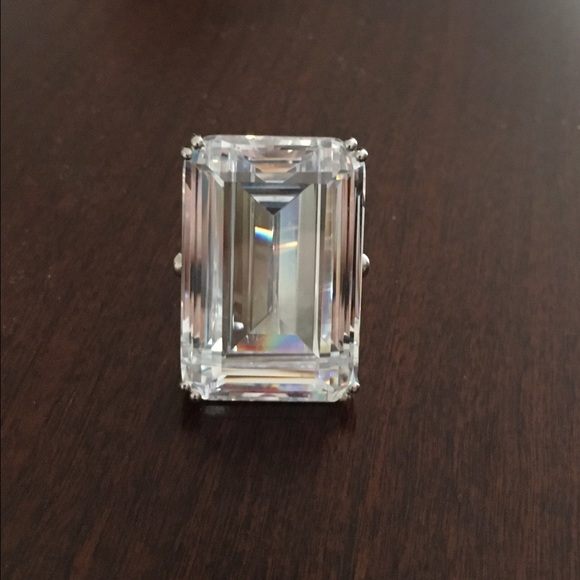 Bold Emerald cut CZ ring