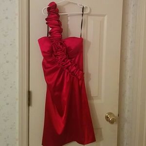 Gorgeous red satin dress