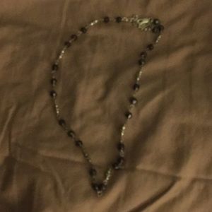 Silpada red beaded with silver choker