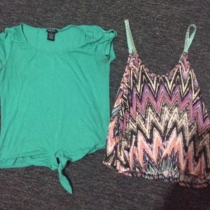Two cute summer shirts size small