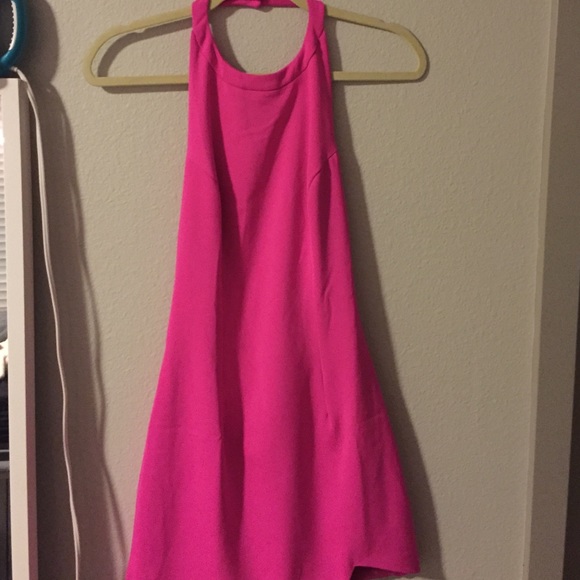 LF hot pink bodycon dress