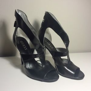 Guess GWPainter Strappy Stiletto Sandal Black 6M